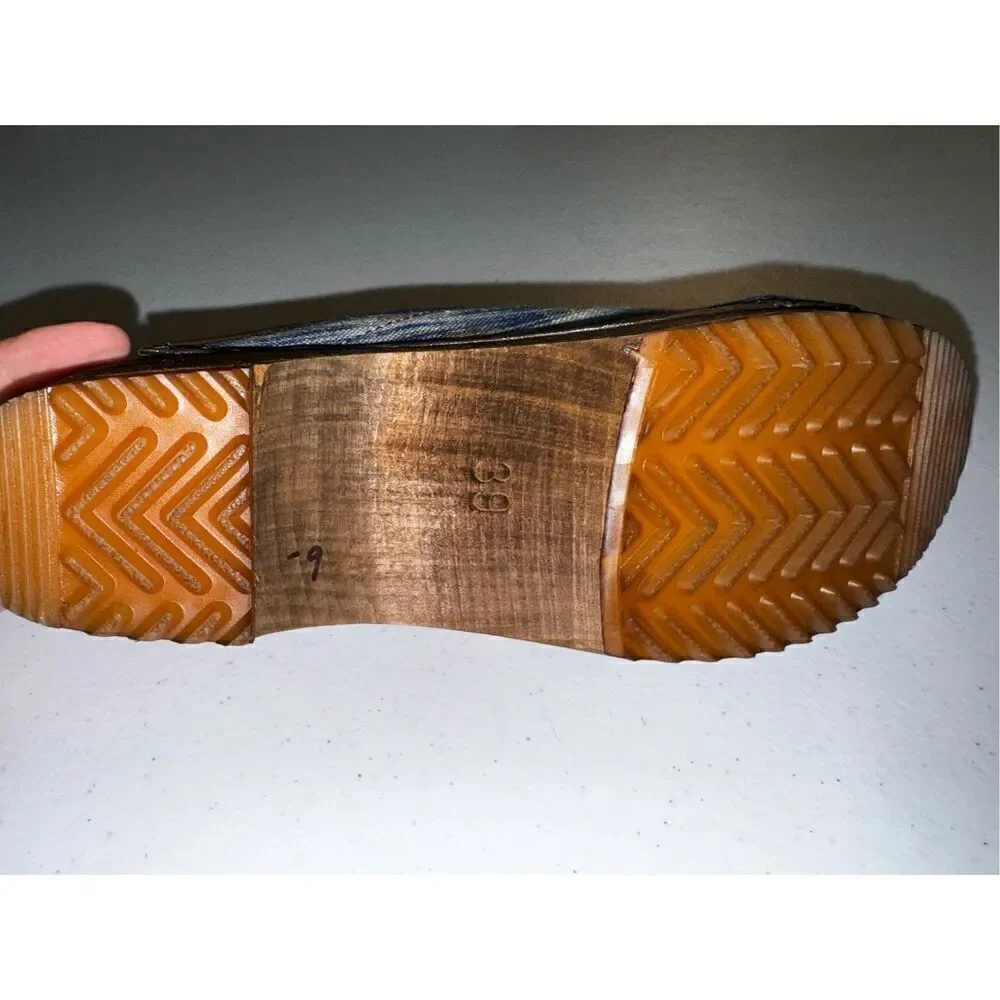 Sanita Women’s Blue Watercolor Fabric Style Clogs Size EU 39 US Women's 7.5-8 - Picture 6 of 7